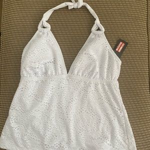 Mossimo White Swim Top